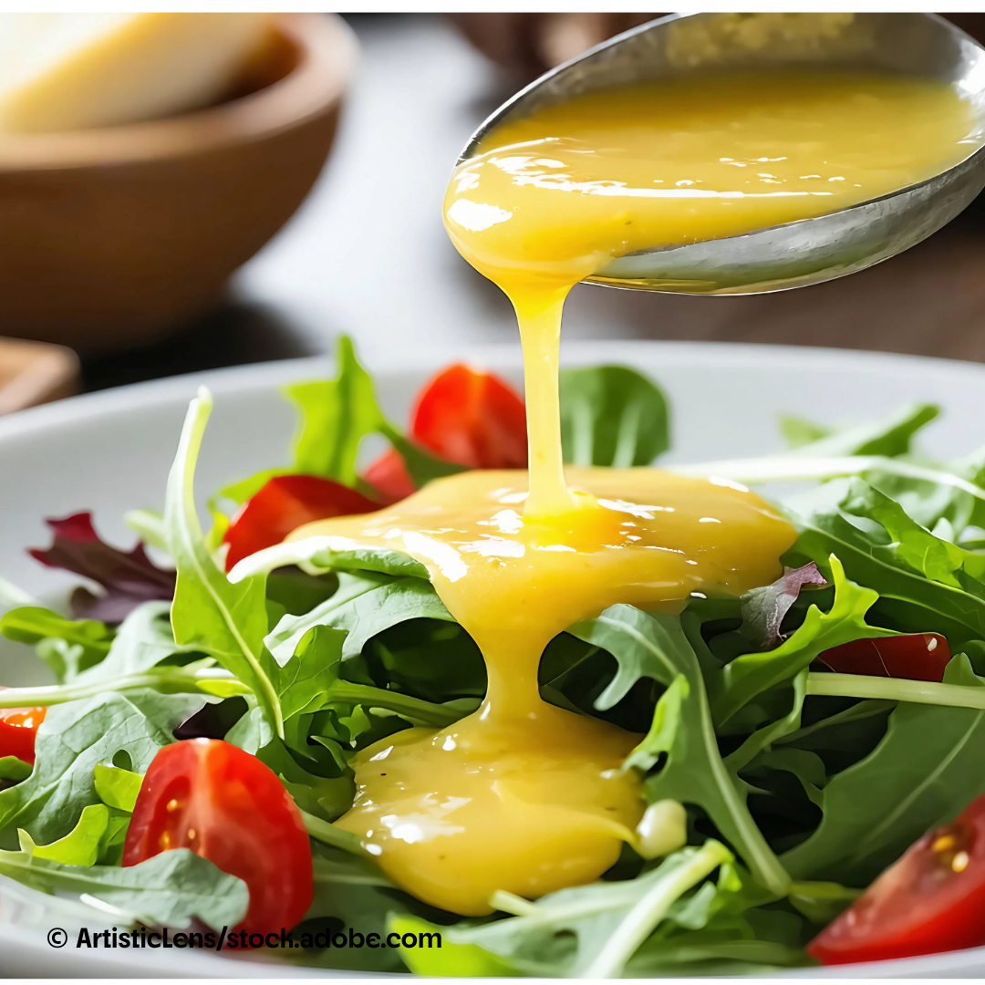 Honig-Senf-Dressing mit Gartenkräutern & Rau Ram