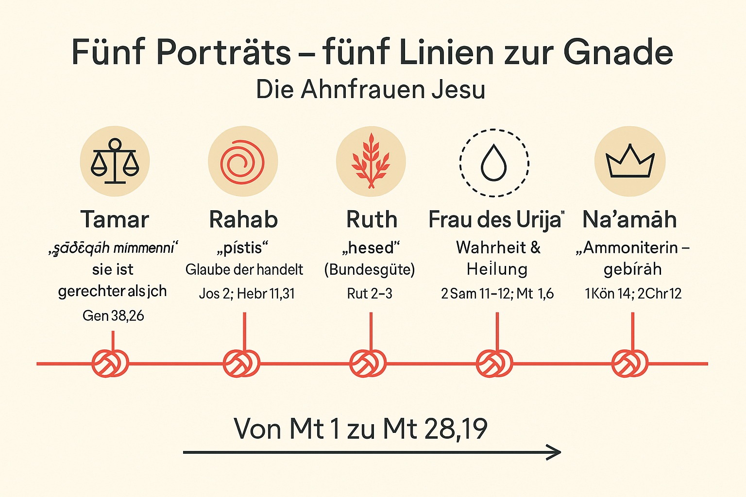 Fünf Porträts – fünf Linien zur Gnade